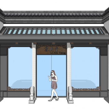 New Chinese Style Facade Element-ID:292263986