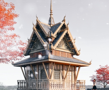 Southeast Asian Style Building Appearance-ID:251729554