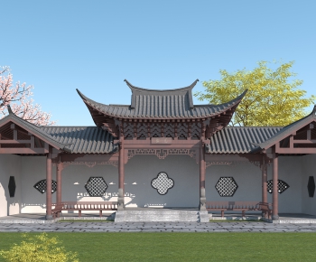 Chinese Style Ancient Architectural Buildings-ID:876399991
