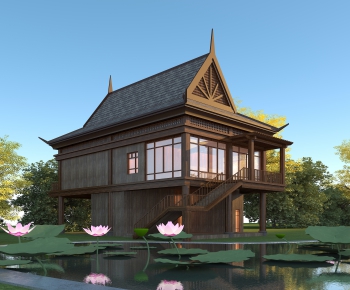 Southeast Asian Style Villa Appearance-ID:319745061