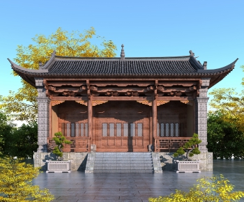 Chinese Style Ancient Architectural Buildings-ID:627443087