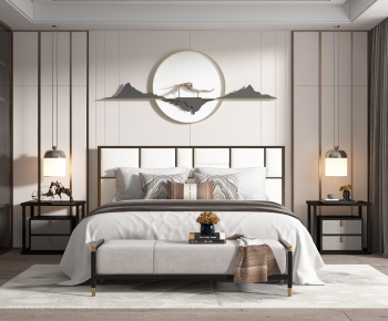 New Chinese Style Bedroom-ID:778040897