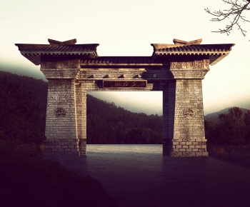Chinese Style Ancient Architectural Buildings-ID:891792064