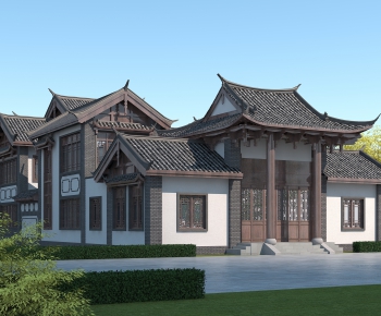 Chinese Style Ancient Architectural Buildings-ID:522162911