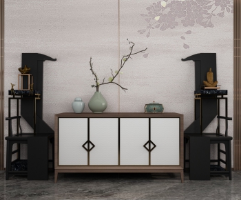 New Chinese Style Side Cabinet/Entrance Cabinet-ID:400219028