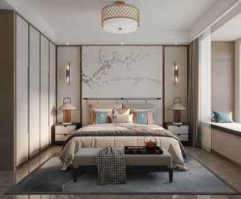 New Chinese Style Bedroom-ID:726675993