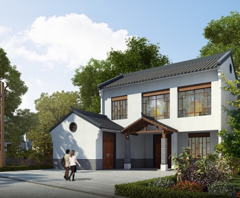 New Chinese Style Villa Appearance-ID:581971883