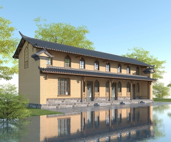 Chinese Style Building Appearance-ID:893640588