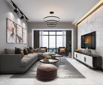 Modern A Living Room-ID:401484972