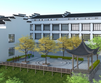 New Chinese Style Building Appearance-ID:552335989