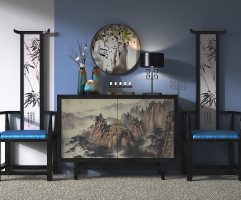 New Chinese Style Side Cabinet-ID:158298022