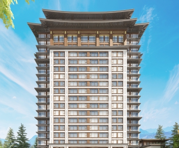 New Chinese Style Building Appearance-ID:113738061
