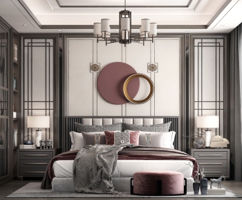 New Chinese Style Bedroom-ID:907594924