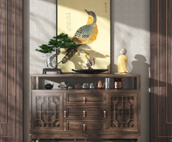 New Chinese Style Side Cabinet/Entrance Cabinet-ID:489407064