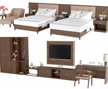 New Chinese Style Single Bed-ID:419150113