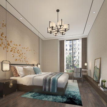 New Chinese Style Bedroom-ID:407102117