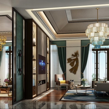 New Chinese Style Bedroom-ID:473449296