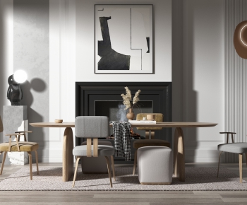 Nordic Style Dining Table And Chairs-ID:133944036