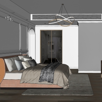 Simple European Style Bedroom-ID:948829899