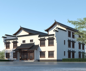 Chinese Style Building Appearance-ID:733630723
