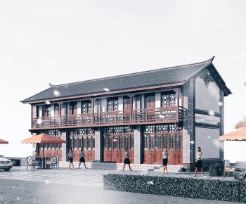 Chinese Style Building Appearance-ID:636796959