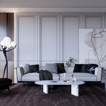 Modern A Living Room-ID:599971064