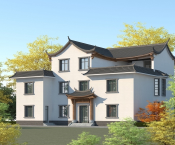 New Chinese Style Villa Appearance-ID:401340964