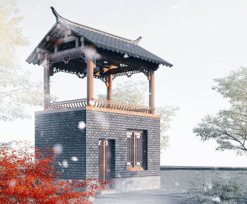 Chinese Style Ancient Architectural Buildings-ID:686642896