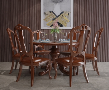 European Style Dining Table And Chairs-ID:457376001