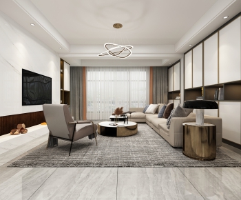 Modern A Living Room-ID:683223018