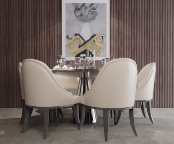 European Style Dining Table And Chairs-ID:118376022