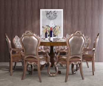 European Style Dining Table And Chairs-ID:364634992