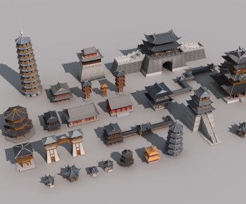 Chinese Style Ancient Architectural Buildings-ID:365291123