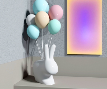 现代网红兔子气球雕塑摆件-ID:938564062