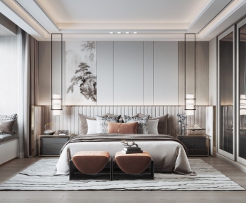New Chinese Style Bedroom-ID:569078958