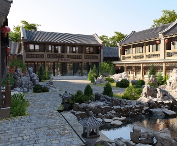 新中式庭院/景观-ID:510680787