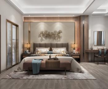 New Chinese Style Bedroom-ID:128566037