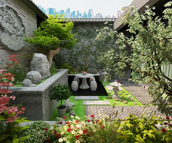 New Chinese Style Garden Landscape-ID:278157004