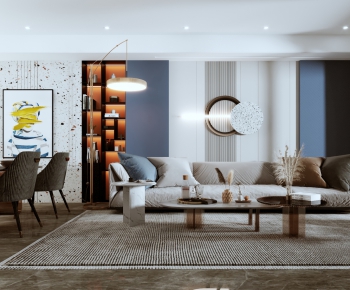 Modern A Living Room-ID:390456913
