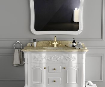 Simple European Style Bathroom Cabinet-ID:785878909
