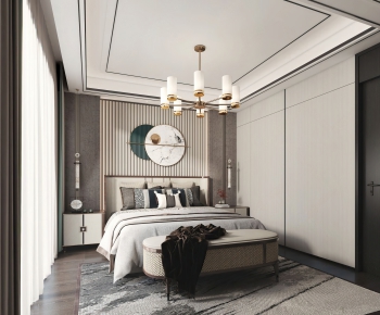New Chinese Style Bedroom-ID:442787893