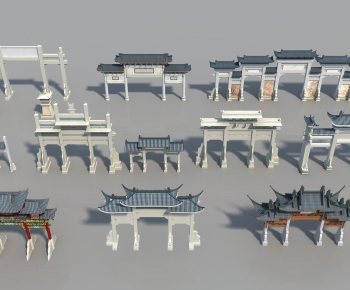 New Chinese Style Building Component-ID:211390027