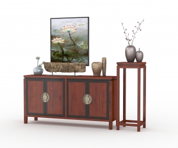 New Chinese Style Side Cabinet/Entrance Cabinet-ID:593611967