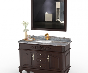 American Style Bathroom Cabinet-ID:355457077