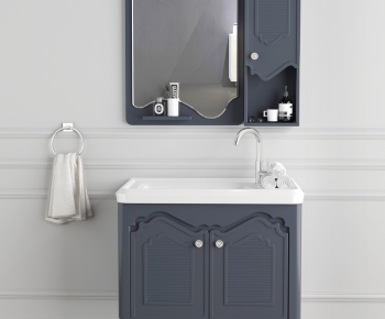 Simple European Style Bathroom Cabinet-ID:423424015