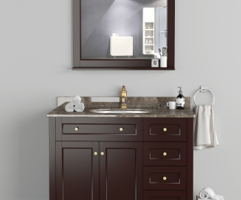 American Style Bathroom Cabinet-ID:621372944