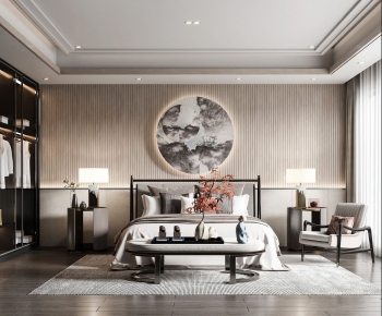 New Chinese Style Bedroom-ID:713449956