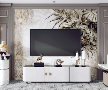 Simple European Style TV Cabinet-ID:605995897