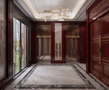 New Chinese Style Elevator Hall-ID:134375104