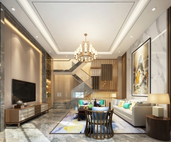 Modern A Living Room-ID:483165982